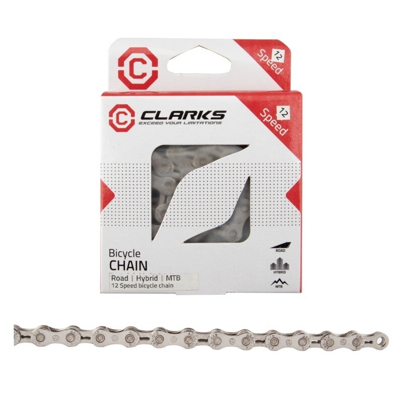 Chaine Clarks auto-lubrifiante 12 vt. - Argent