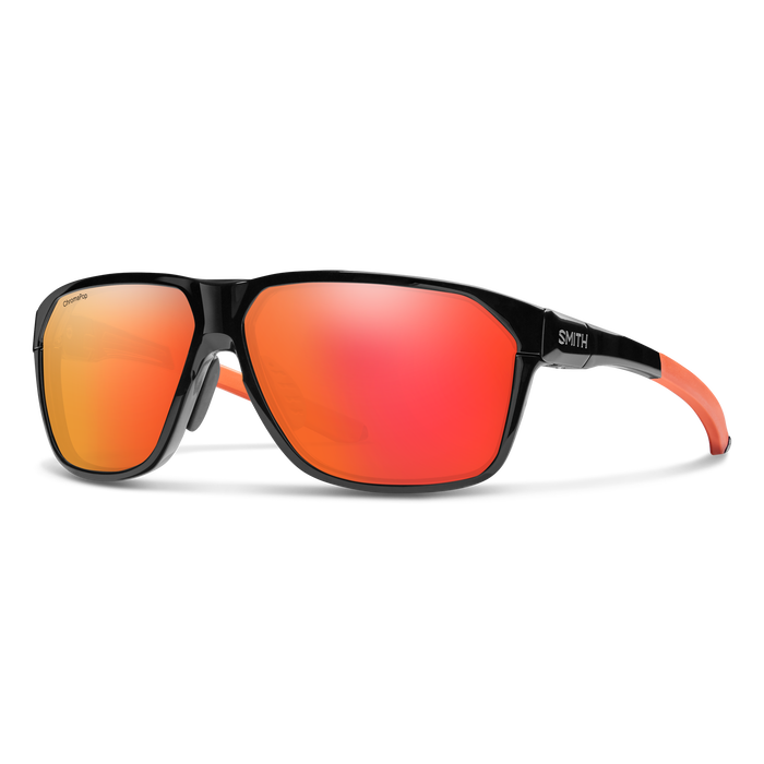 Lunettes Smith Leadout noir, lentille ChromaPop miroir rouge