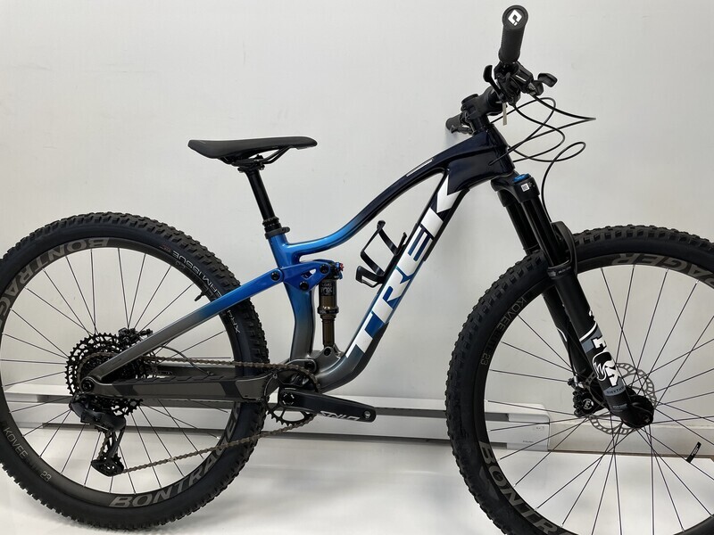 2022 Trek Top Fuel 29 Alu - montage maison (Marzocchi Z2, Magura MT, Sram NX eagle) bleu fonce -Small