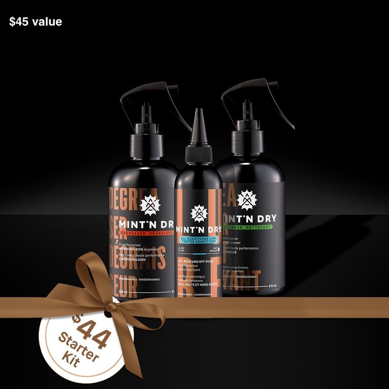 Ens. de nettoyage Mint'N Dry - toutes conditions / lubrifiant ceramique
