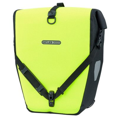 Sacoche Ortlieb Back Roller High Vis, sans PVC, QL2.1 - 20L - Jaune Neon/Noir Reflechissant - 1 seule sacoche !