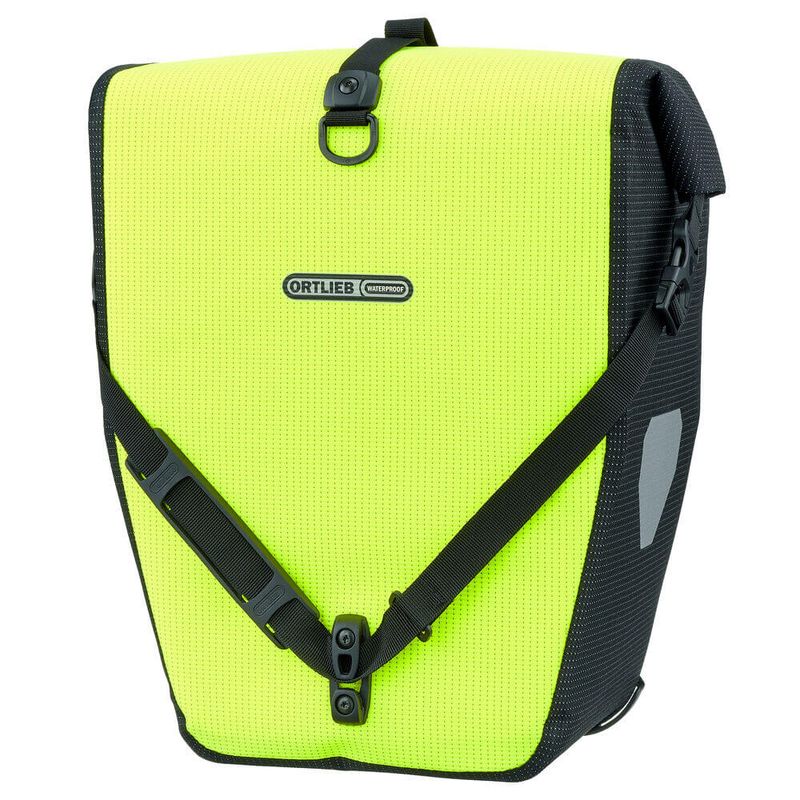 Sacoche Ortlieb Back Roller High Vis, sans PVC, QL2.1 - 20L - Jaune Neon/Noir Reflechissant - 1 seule sacoche !