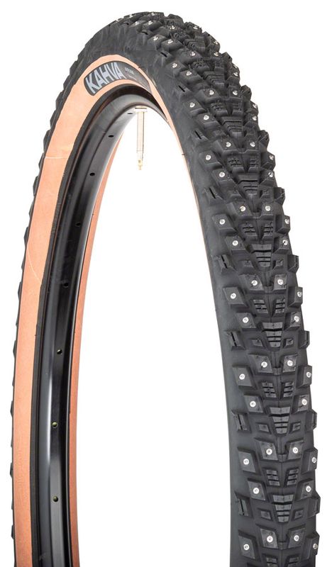 Pneu a crampons 45nrth Kahva Tire 27.5 x 2.1 - 240 crampons concave 60tpi  - flancs brun