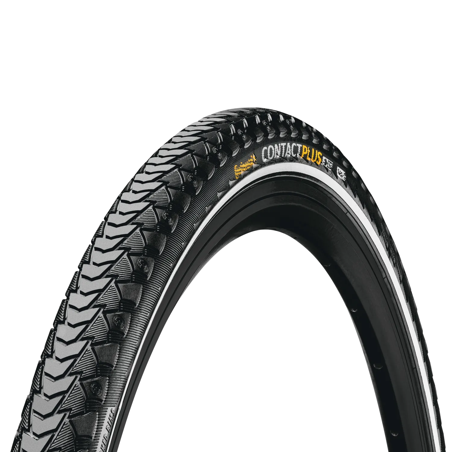 Continental Contact Plus 700 x 40mm Tire - Black with Reflective band - (wire bead)