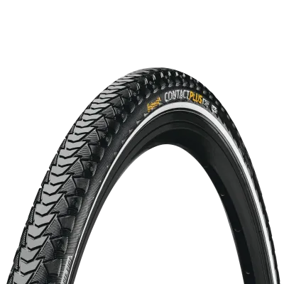 Continental Contact Plus 700 x 40mm Tire - Black with Reflective band - (wire bead)