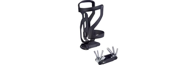 Porte-bidon a insertion laterale Specialized Zee II - cote droit - Noir mat AVEC OUTIL