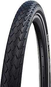 Pneu Schwalbe Marathon Green 700 x 38 ( tringles rigides ) GreenGuard - Noir avec bandes reflechissantes