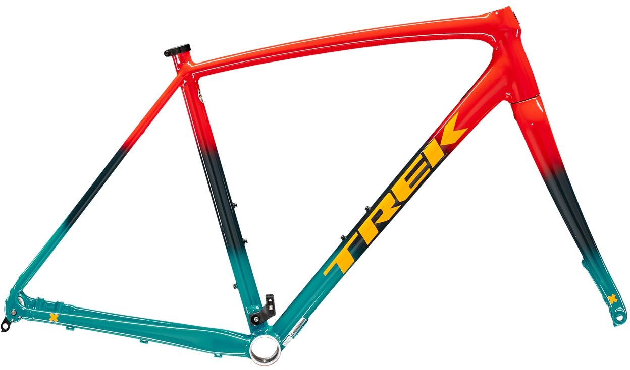 2024-2025 Trek Crockett Disc cadre seulement - 52cm - Rouge/Bleu (Radioactive Red to Navy to Teal Fade)