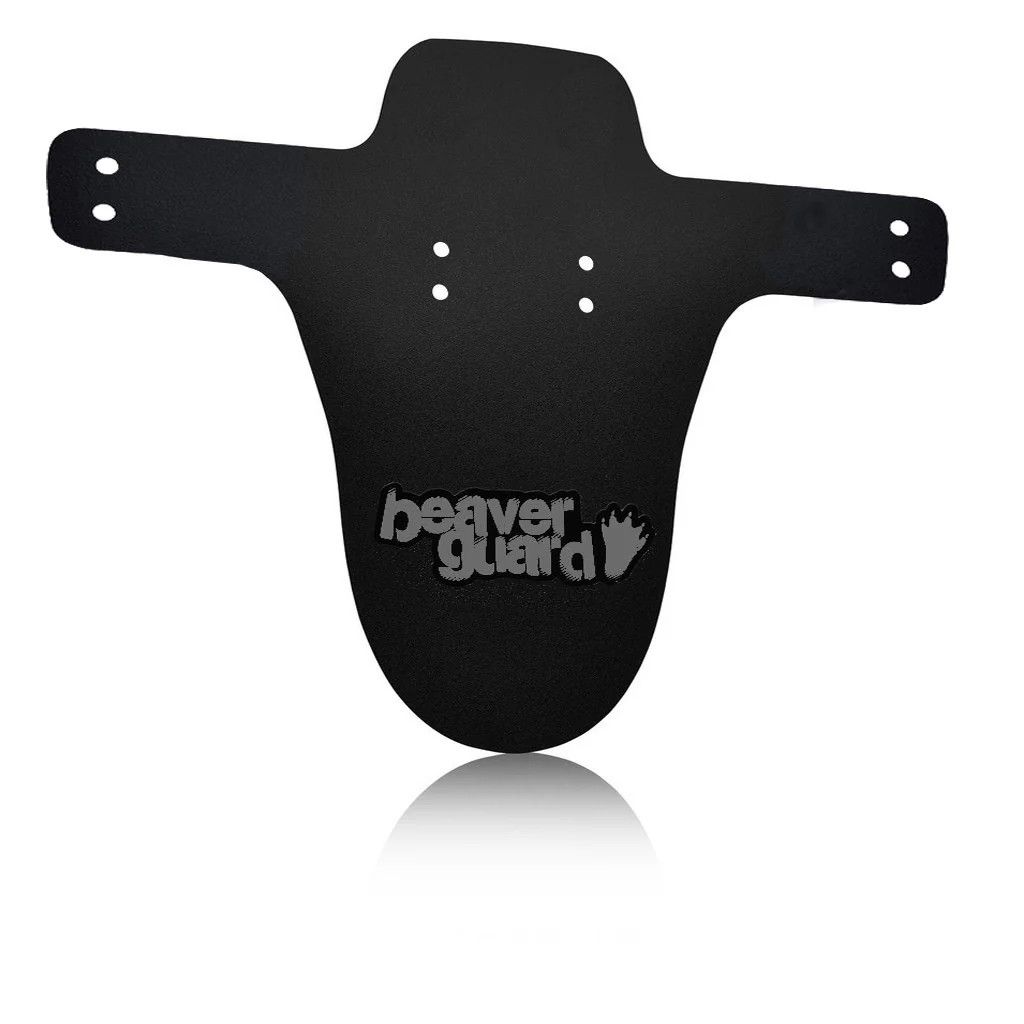 Garde boue avant Beaver Guard Mastodon pour Fat Bike - Noir avec logo gris