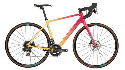 2020 Salsa WarRoad Carbone - Montage Maison ( Rival 22 / DT CR1600 ) - Rose et jaune - 59cm