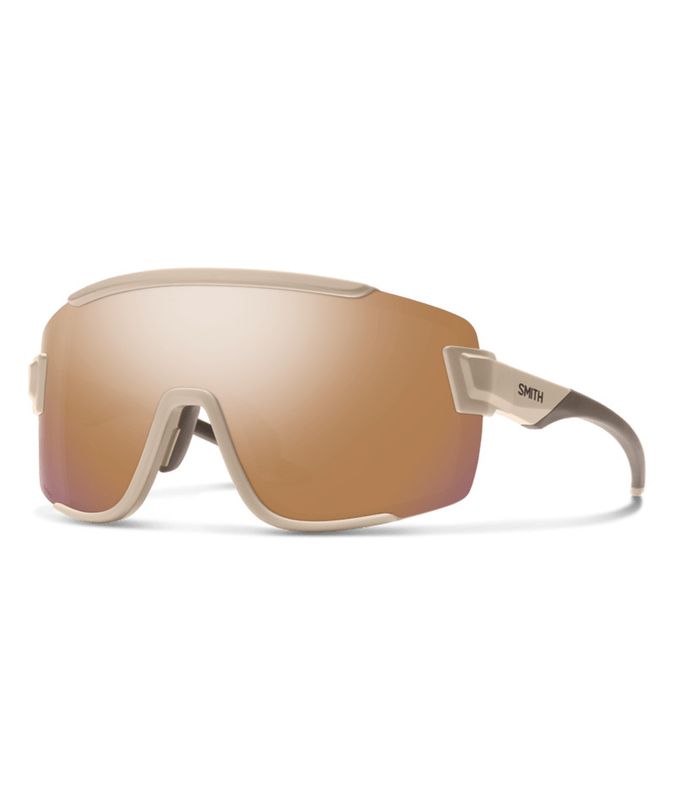 Lunettes Smith Wildcat - Girs/brun mat / ChromaPop Rose Or miroir / transparent