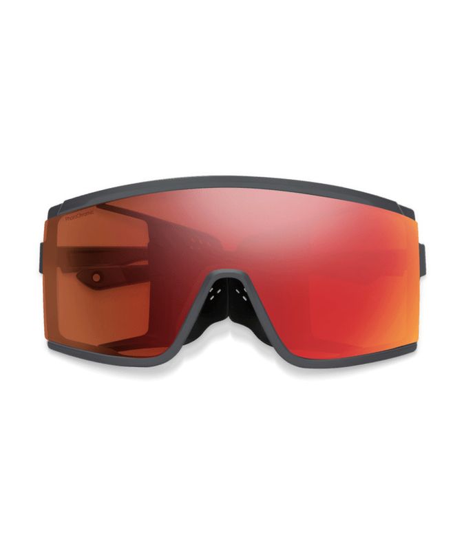 Lunette Smith Pursuit Matte Slate ChromaPop Glacier Photochromic Copper To Gray With Red Mirror / Clear