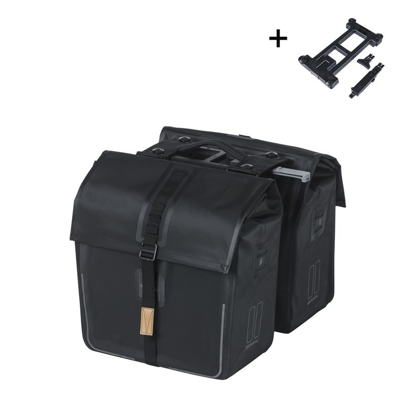 Sacoche Basil, Urban Double, 50L - Noir (paire)