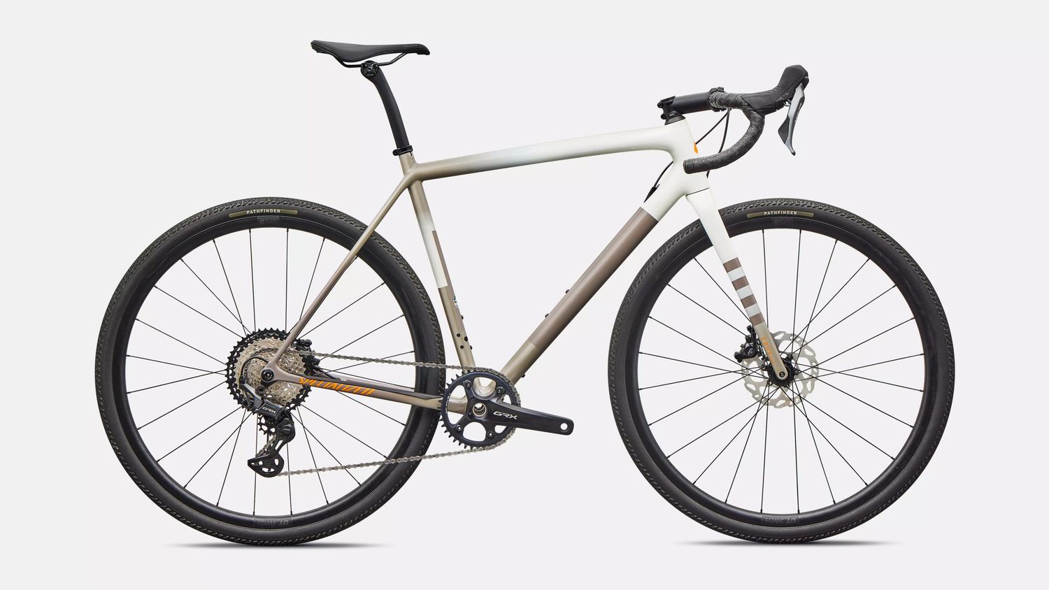 2026 Specialized Crux Comp -, Taille: 54 -, Couleur: Beige/blanc (Dune White/sandstone Metallic/desert Metallic/orange Zest)
