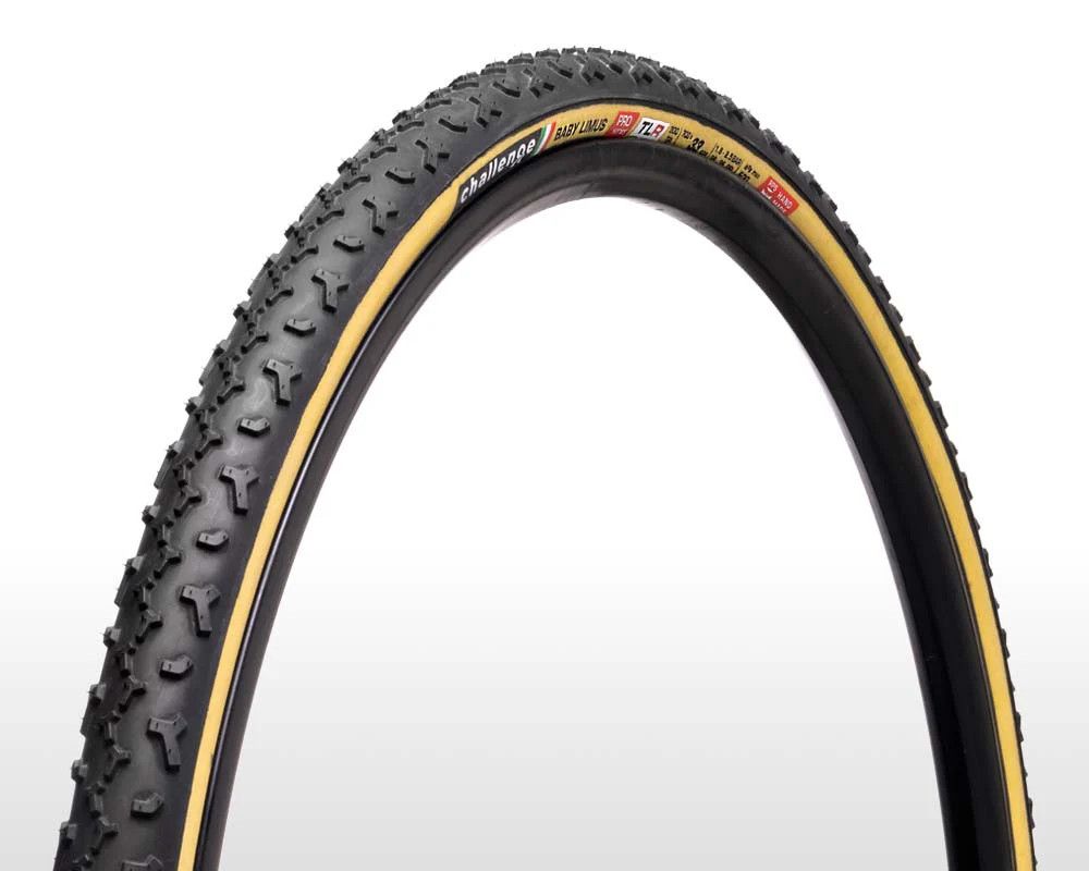 Pneu Challenge Baby Limus Pro, 700x33 Pliable, Tubeless Ready, Smart, PPS, 300TPI, Flanc Beige