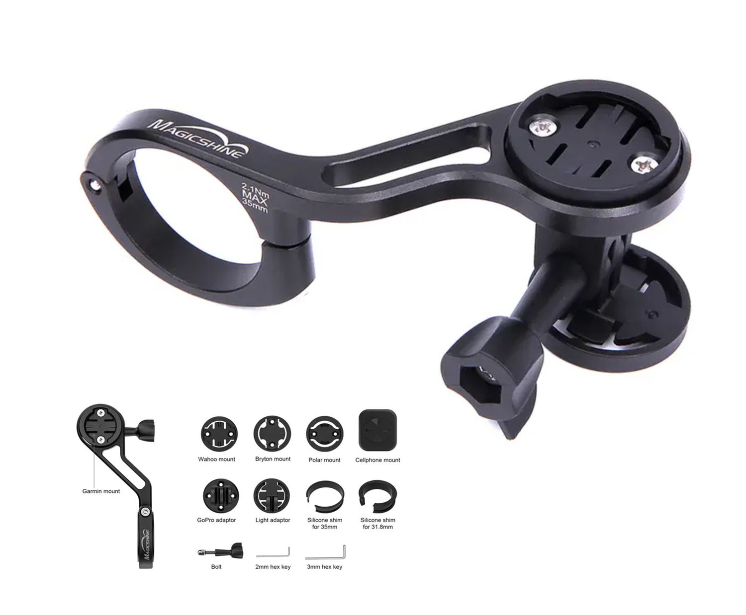 Ens de support de guidon pour feu avant Magicshine TTA V2.0 Ens de support de guidon pour feu avant Magicshine TTA V2.0