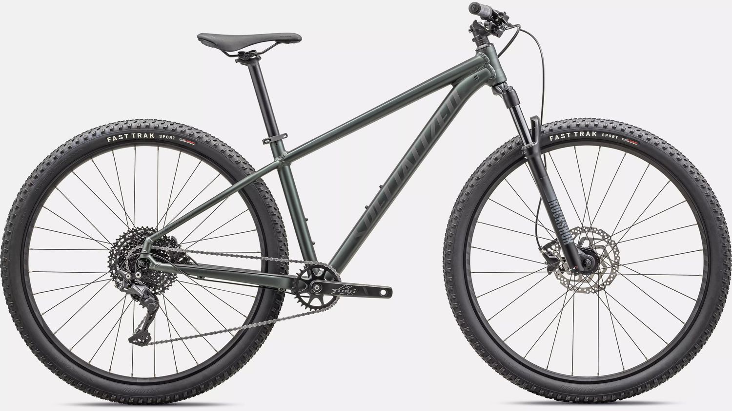 2024 Specialized Rockhopper Comp 29 -, Taille: Small -, Couleur: Vert fonce ( Satin Metallic Oak Green & Smoke )