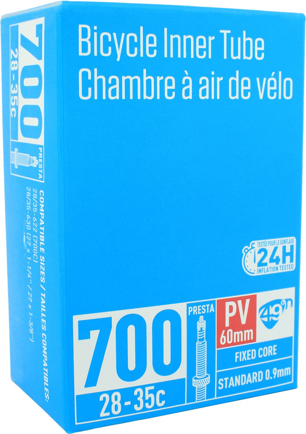 Ch. a air 49n Standard ( 0.9mm ) -  700 x 28-35 - Valve Presta 60mm