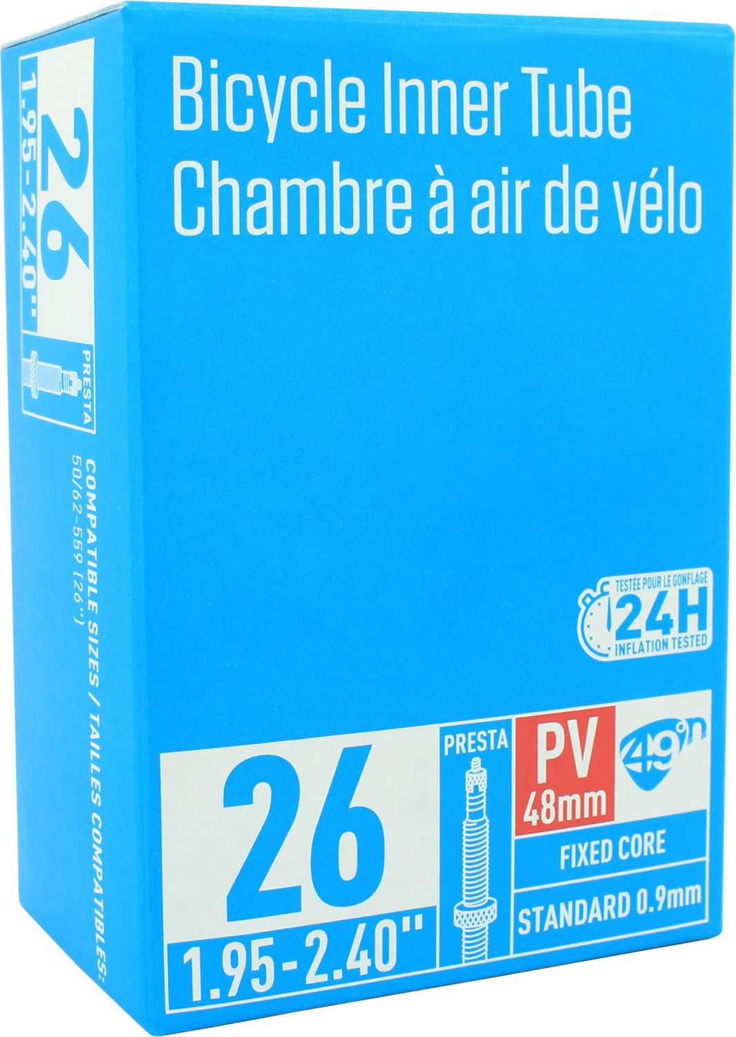 Ch. a air 49n Standard ( 0.9mm ) - 26 x 1.95-2.40 - Valve Presta 48mm Ch. a air 49n Standard ( 0.9mm ) - 26 x 1.95-2.40 - Valve Presta 48mm
