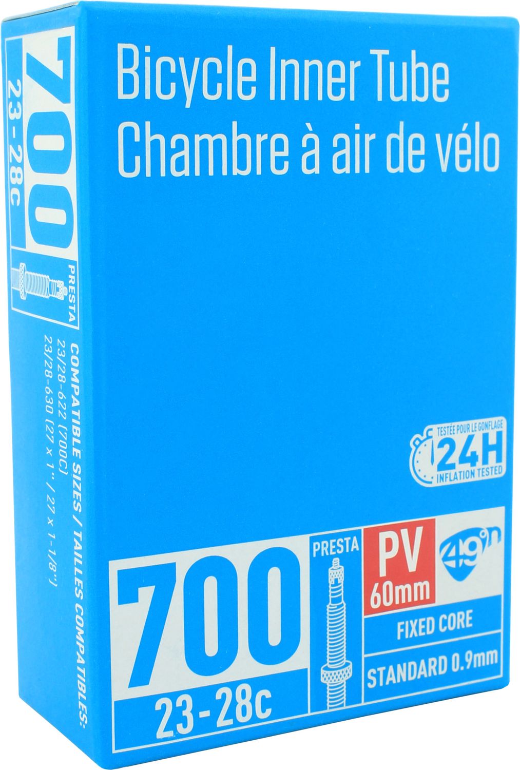 Ch. a air 49n Standard ( 0.9mm ) - 700 x 23-28 - Valve Presta 60mm Ch. a air 49n Standard ( 0.9mm ) - 700 x 23-28 - Valve Presta 60mm