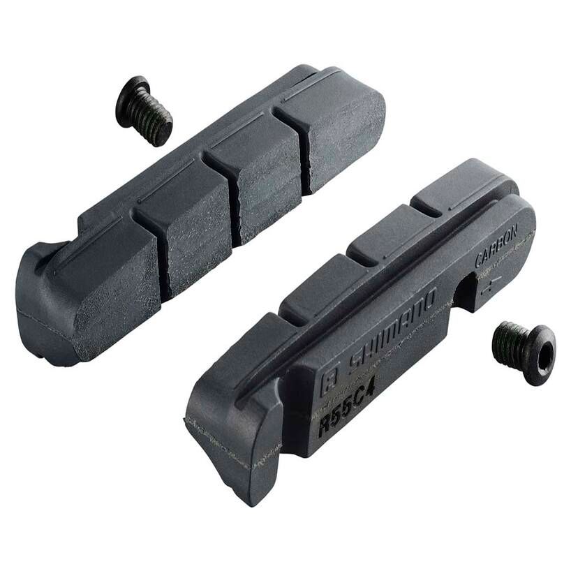 Cartouches de frein Shimano  R55C4-1 ( 1mm plus mince ) pour BR-9000 / 9010 - 1 paire - JANTE CARBONE SEULEMENT !