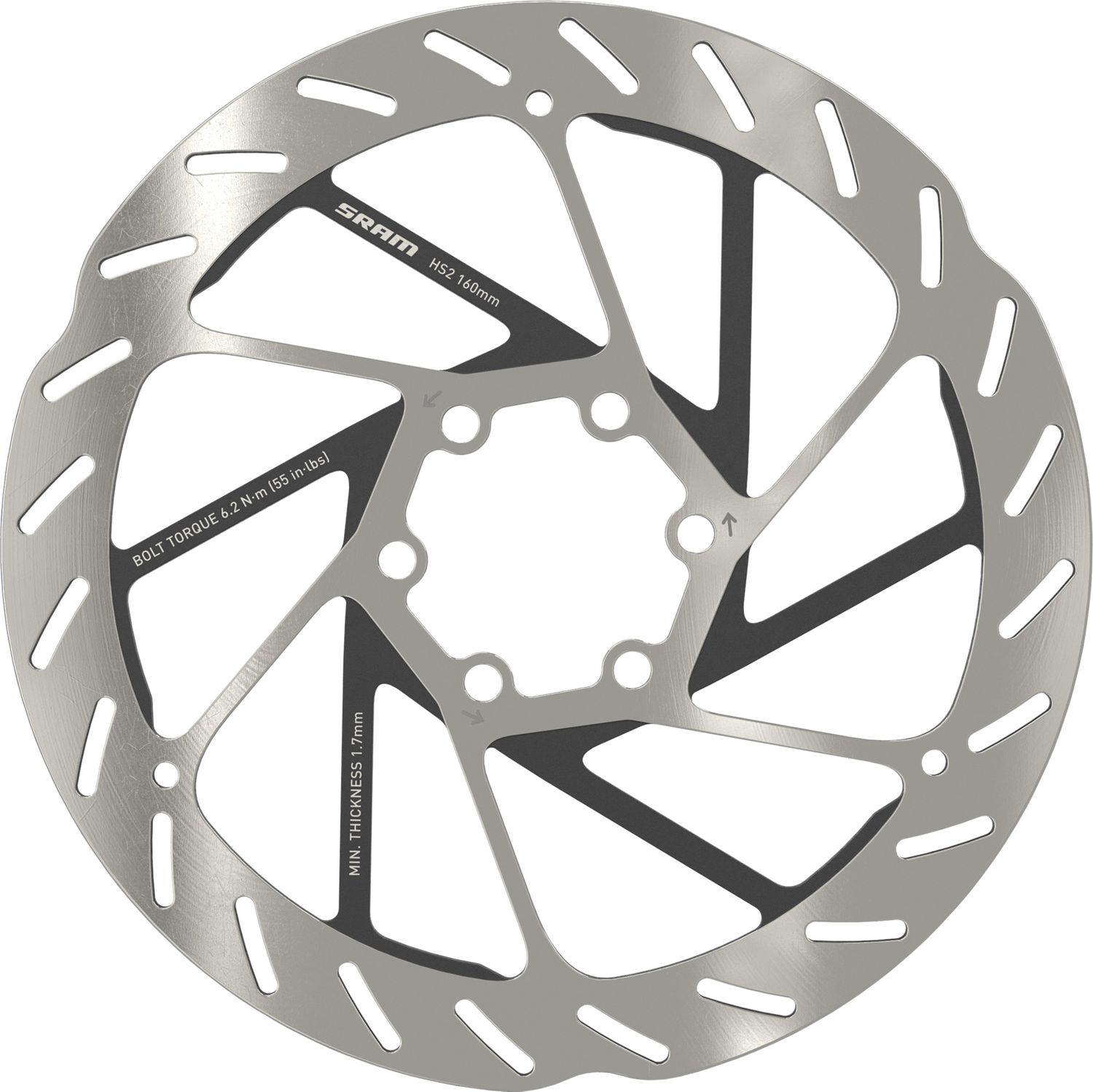 Rotor Sram HS2 arrondi - 6 boulons - 200mm