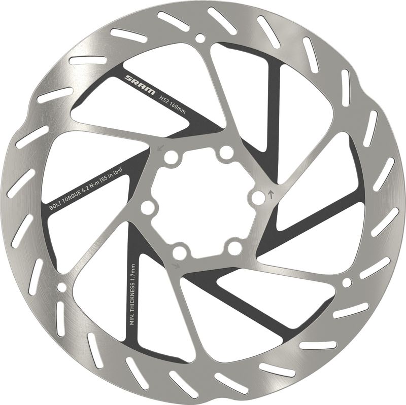 Rotor Sram HS2 arrondi - 6 boulons - 200mm