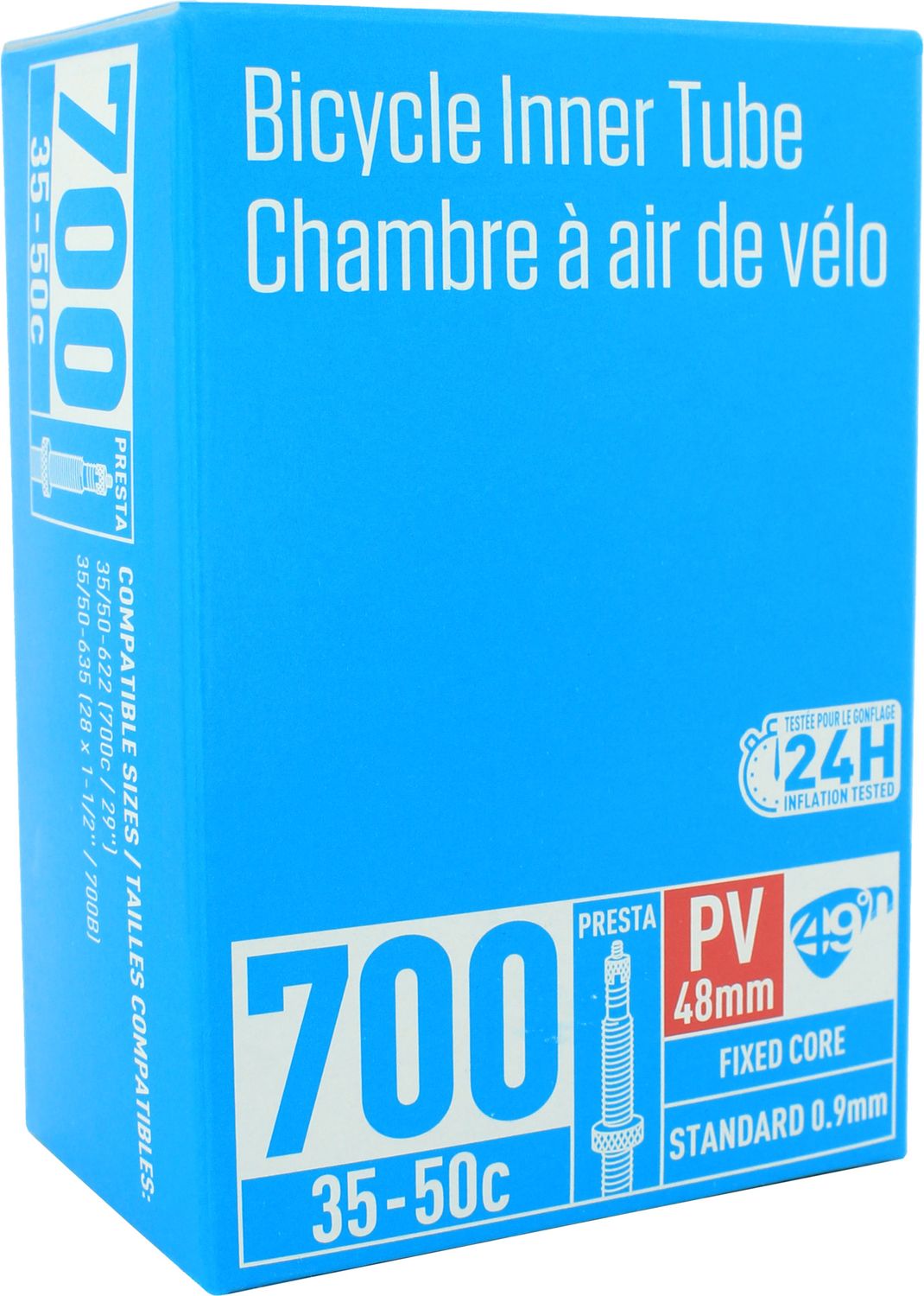 Ch. a air 49n Standard ( 0.9mm ) - Valve Presta 48mm  700 x 35-50