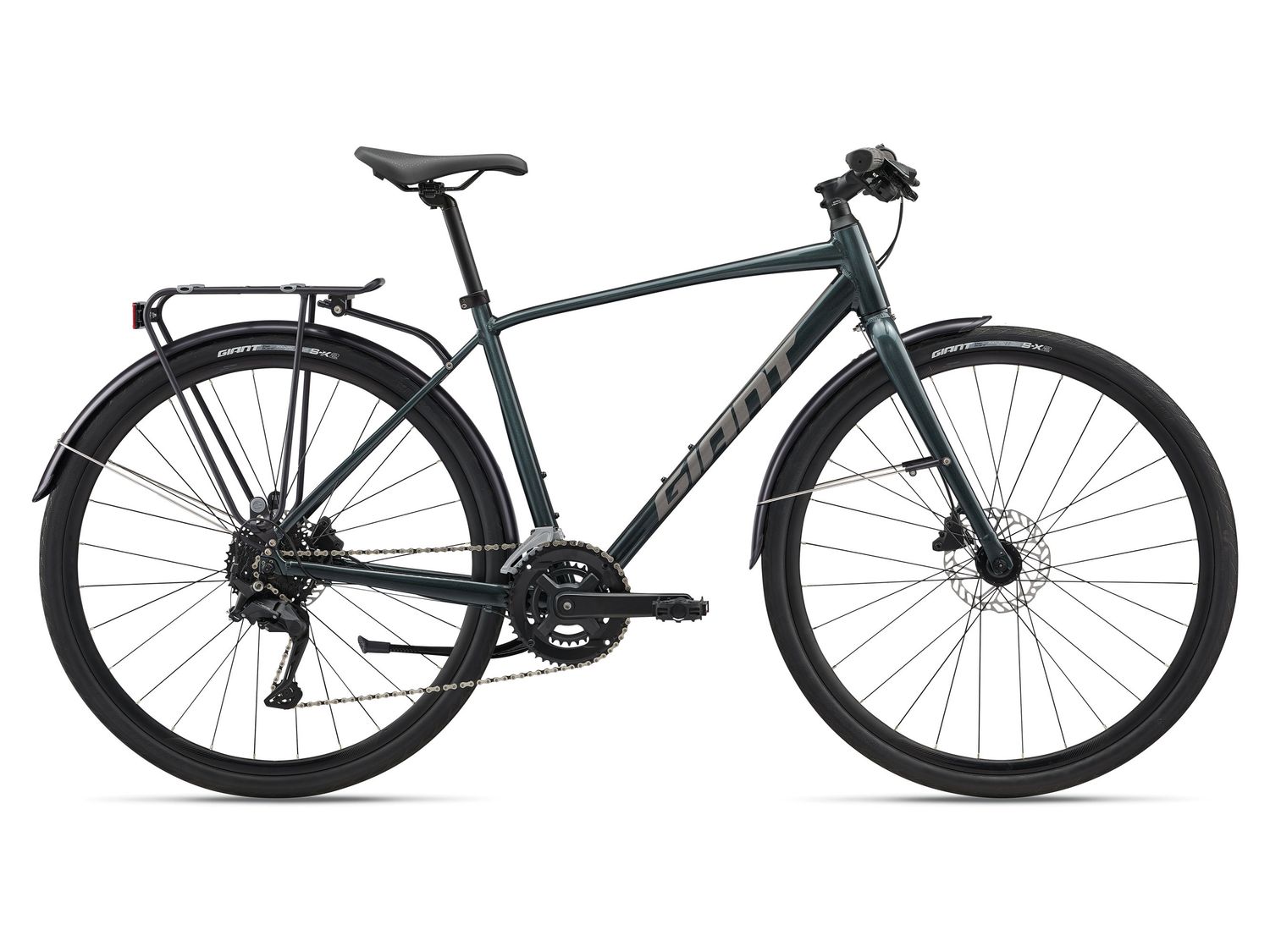2025 - 2026 Giant Escape 2 City - 2025 - 2026 Giant Escape 2 City -, Color: Vert foncé ( Asphalt green ) -, Size: Medium