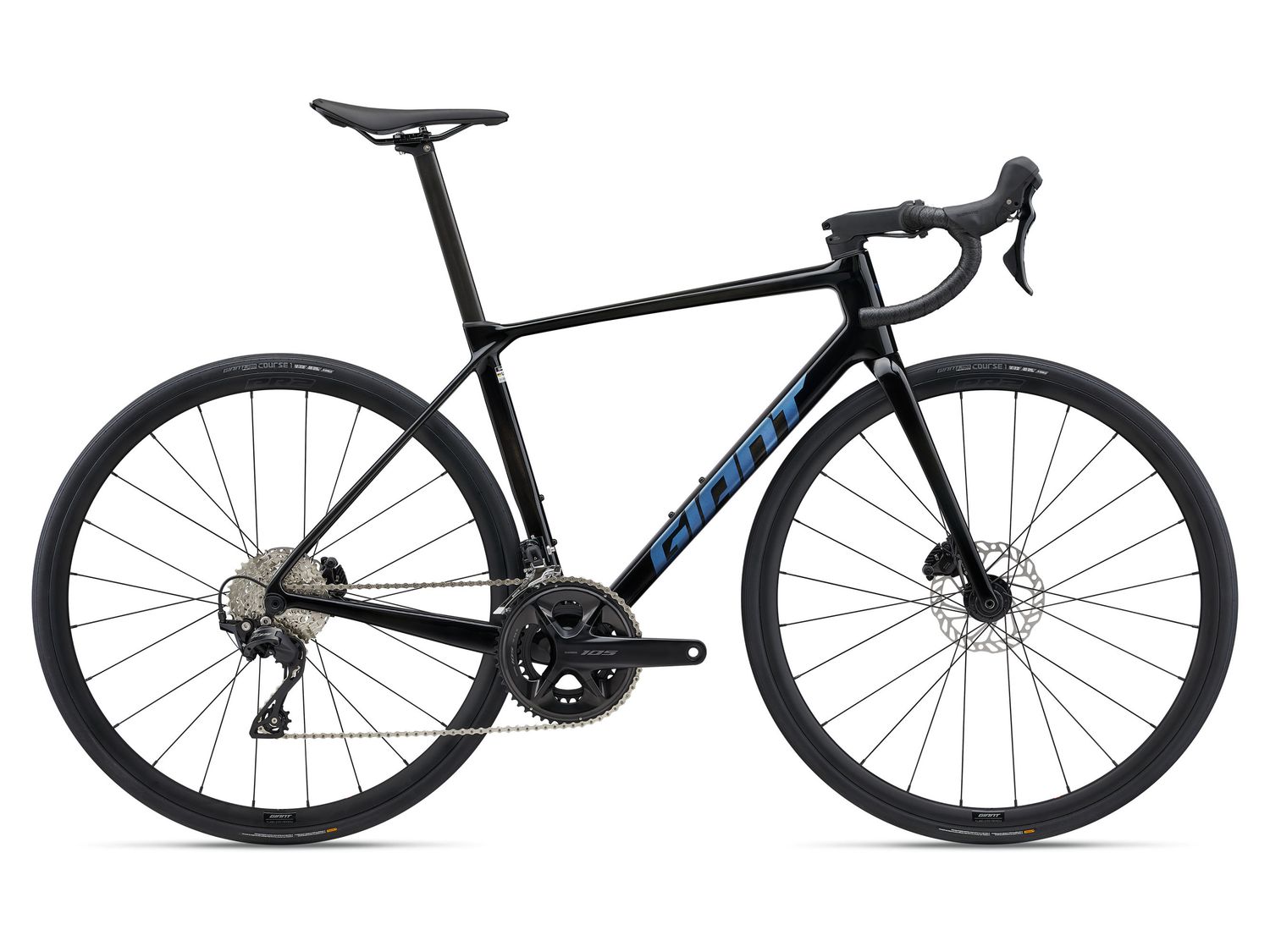 2025 Giant TCR Advanced 2 KOM -, Taille: Large -, Couleur: Carbon
