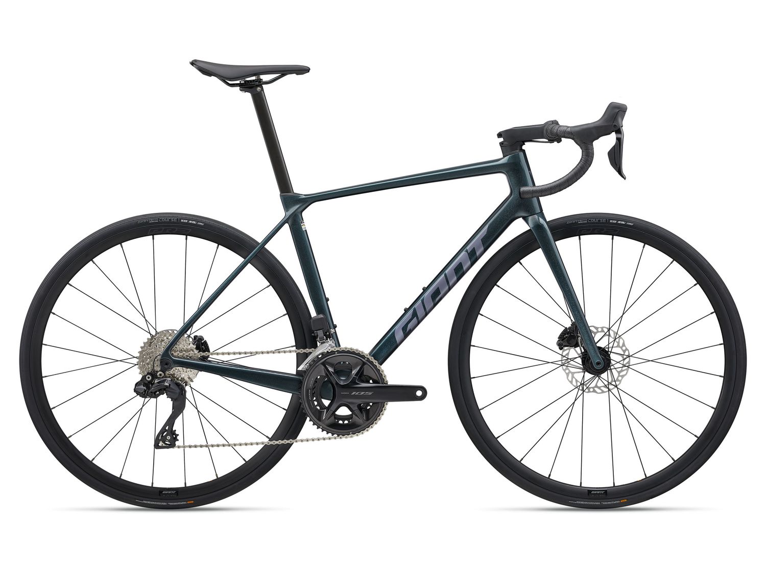 2025 Giant TCR Advanced 1 105 Di2 -, Color: vert foncé ( Asphalt green ) -, Size: Large