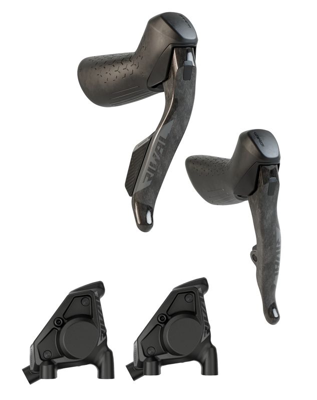 Manette frein / vit. Sram Rival AXS (E1) HRD + frein a disque a montage plat - Droite / Arrière