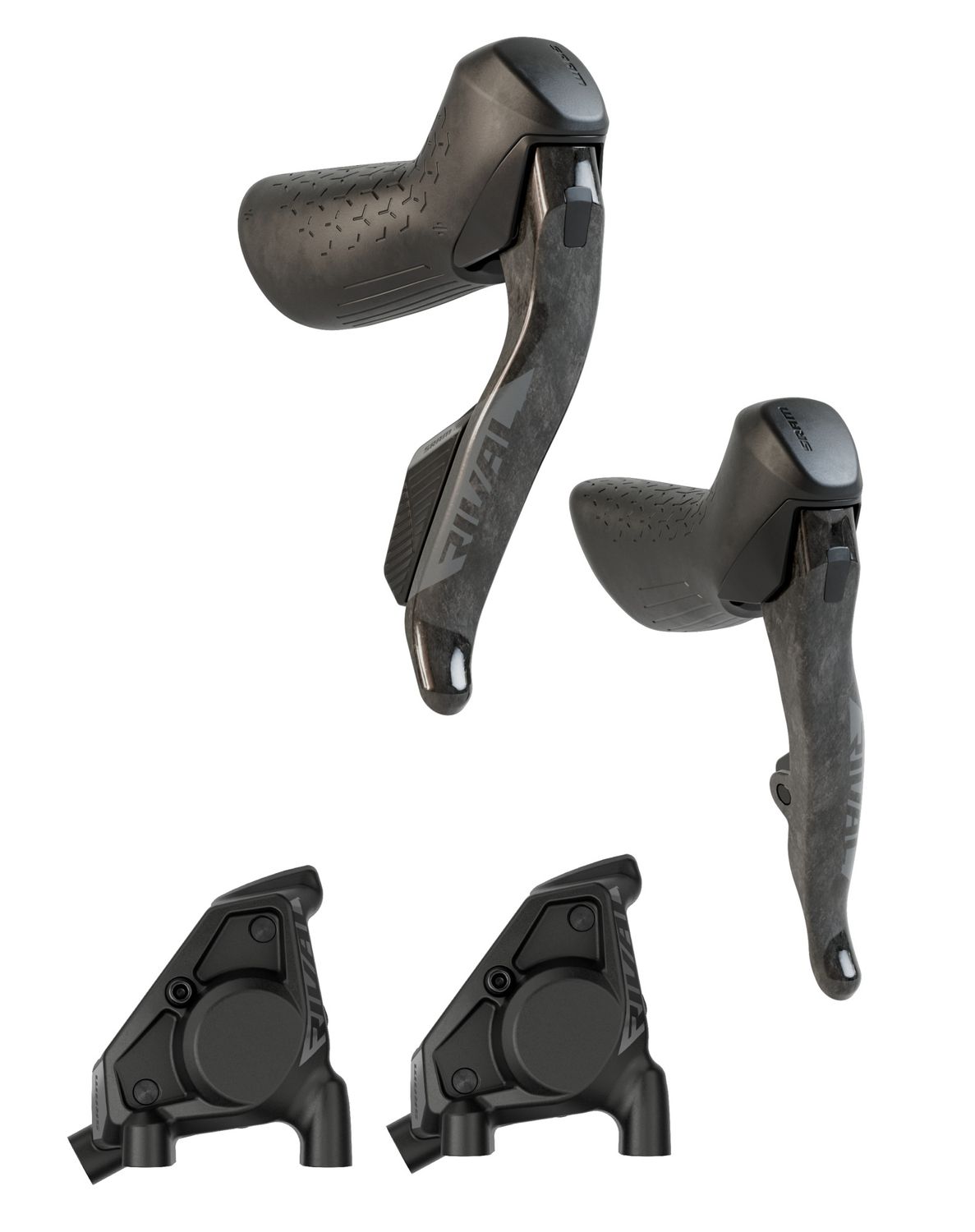 Manette frein / vit. Sram Rival AXS (E1) HRD + frein a disque a montage plat - Gauche / Avant