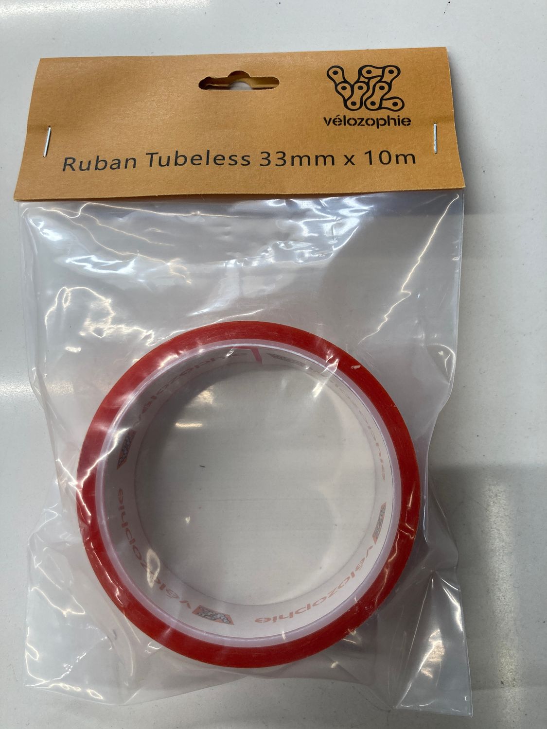 Ruban de jante tubeless Velozophie - 33mm x 10m Ruban de jante tubeless Velozophie - 33mm x 10m