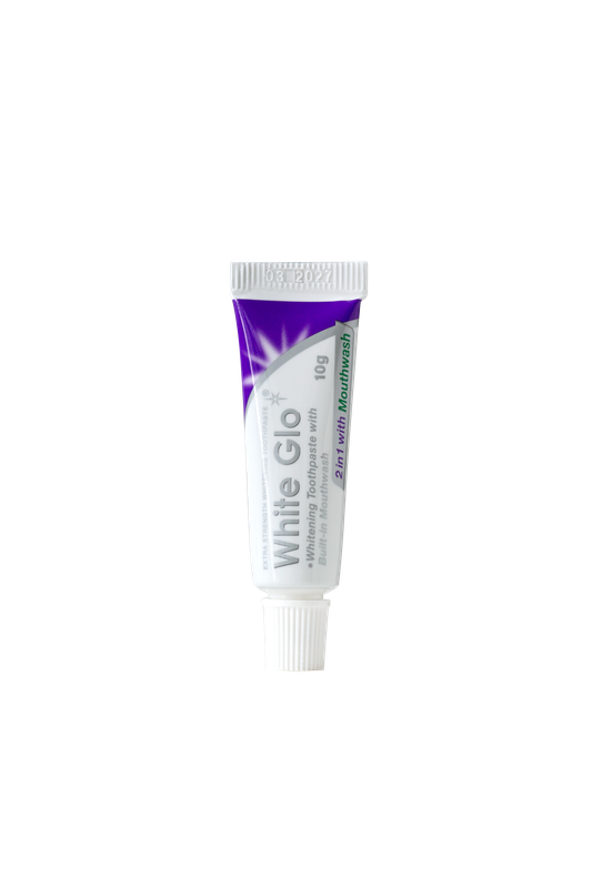 White Glo 2in1 with Mouthwash Toothpaste 10G