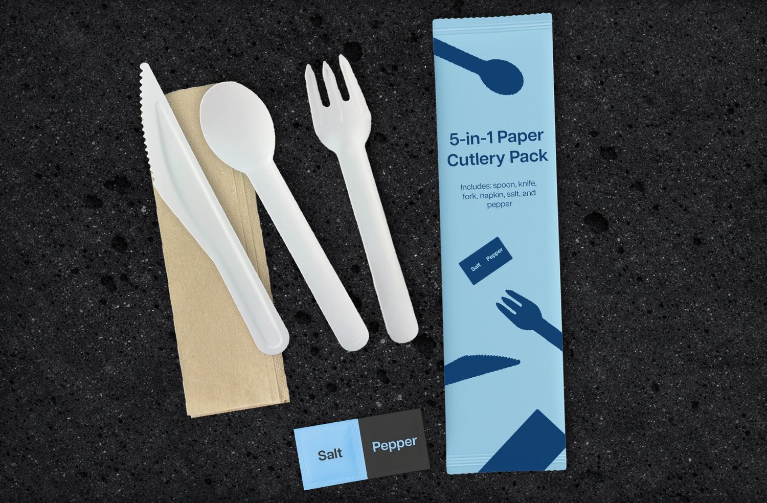 DISPOSABLE  PAPER CUTLERY PACKS
