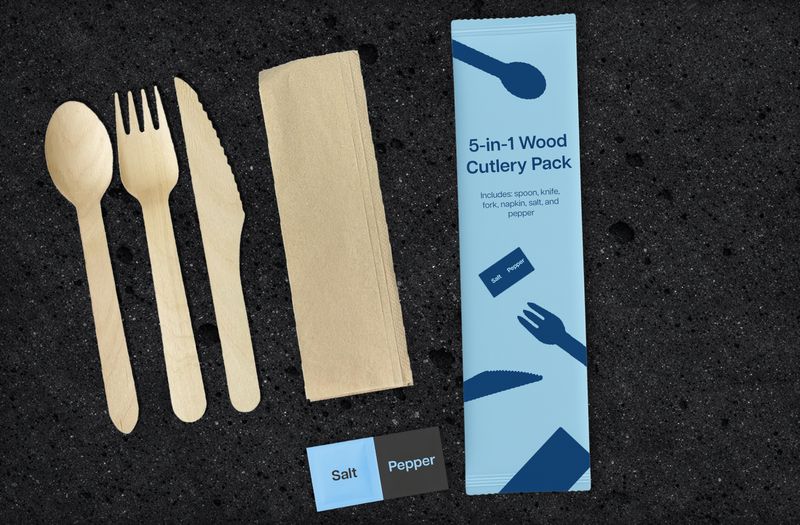 DISPOSABLE WOODEN CUTLERY PACKS