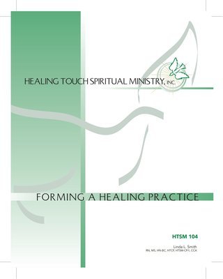 HTSM 104: Forming A Healing Practice - TBD - 2022