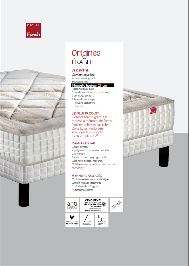 Matelas Origine Érable