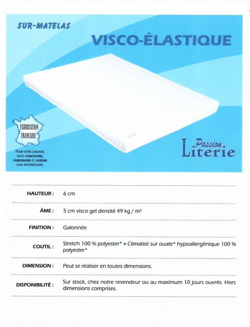 Surmatelas viscoélastique
