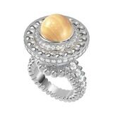 Galaxy Ring- Yellow Pearl