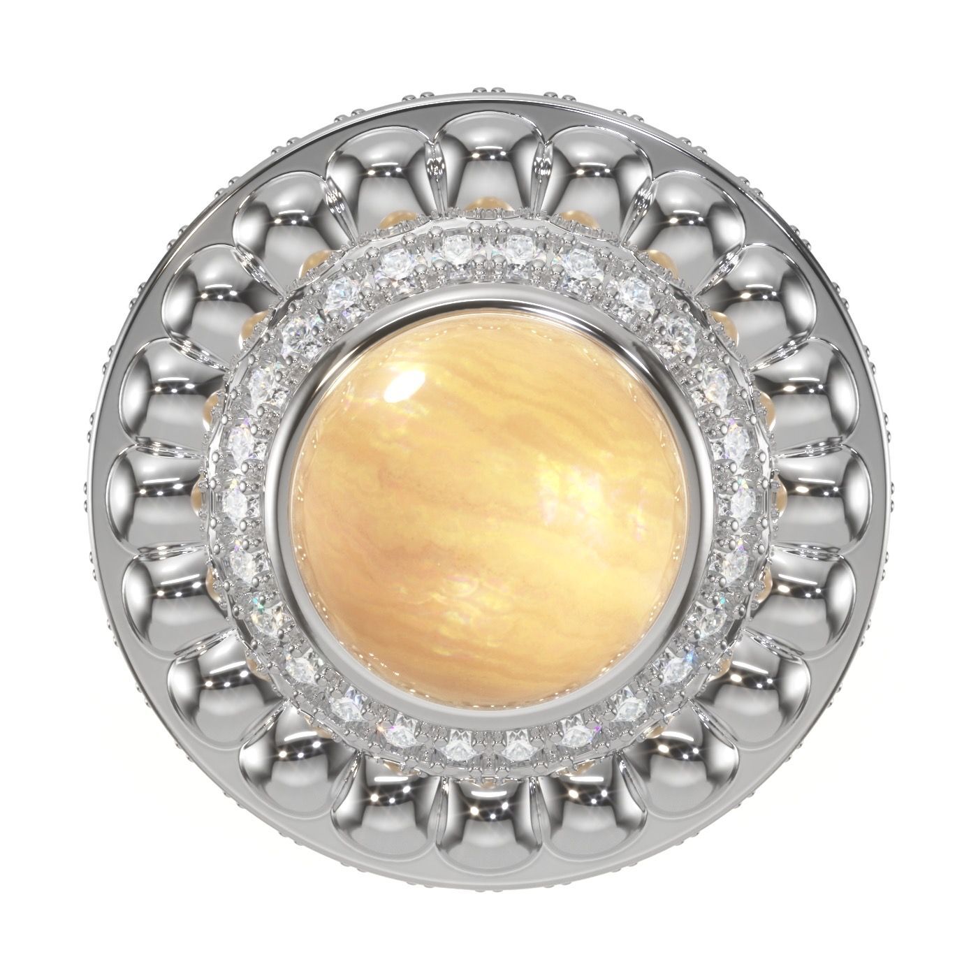Galaxy Ring- Yellow Pearl