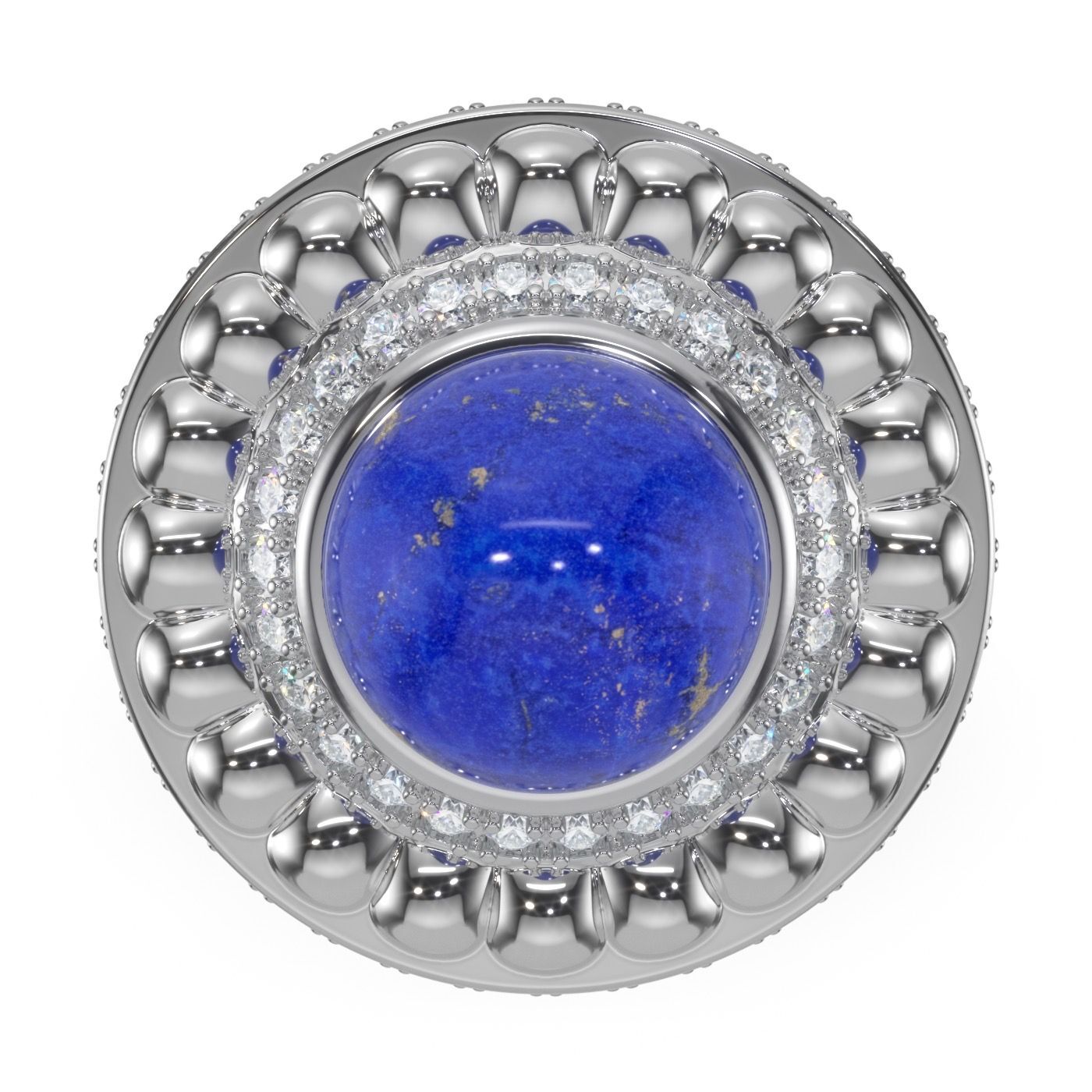 Galaxy Ring- Lapis Lazuli, White Gold