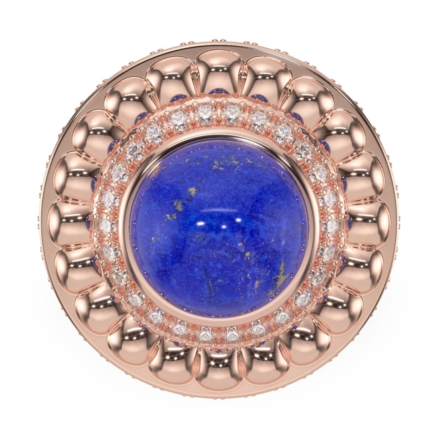 Galaxy Ring- Lapis Lazuli, Rose Gold