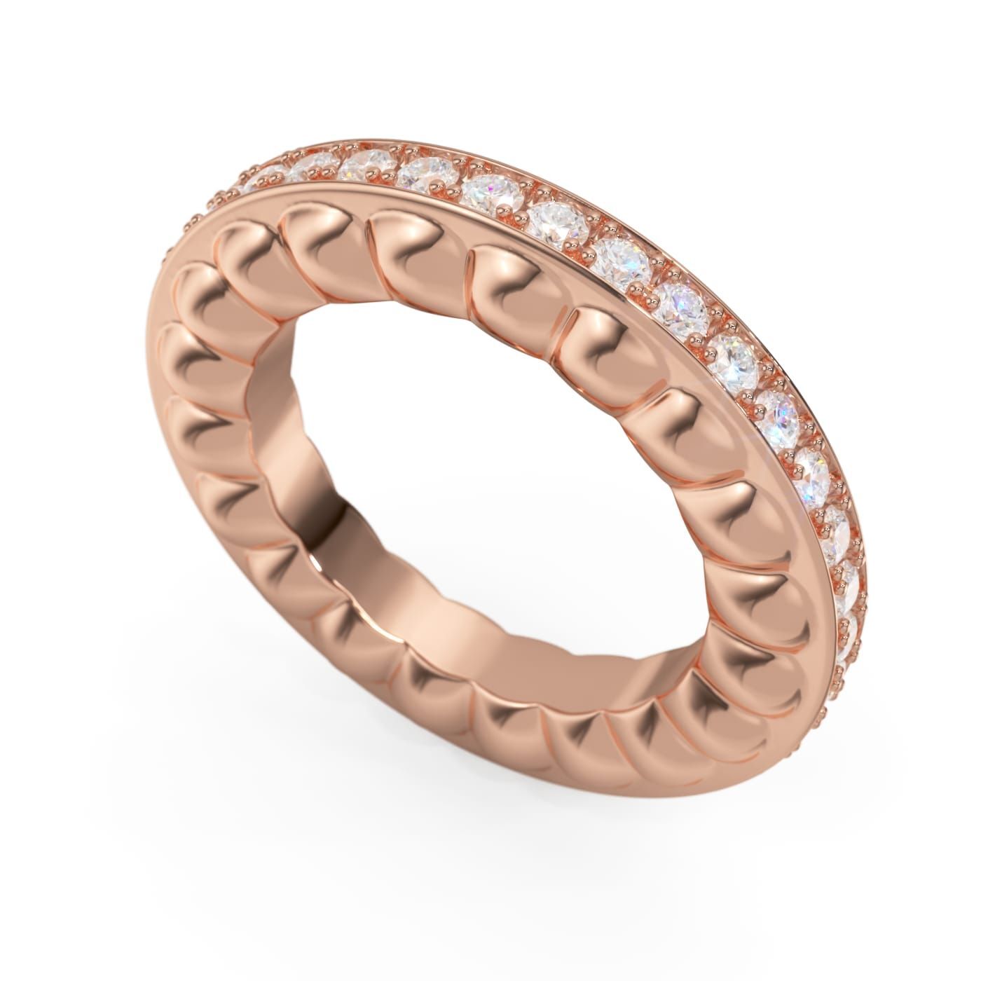 Orbits Diamond Eternity Diamond Ring, Rose Gold