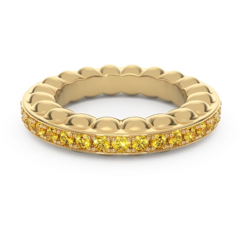 Orbits Eternity Yellow Sapphire Ring