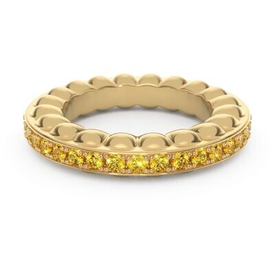 Orbits Eternity Yellow Sapphire Ring