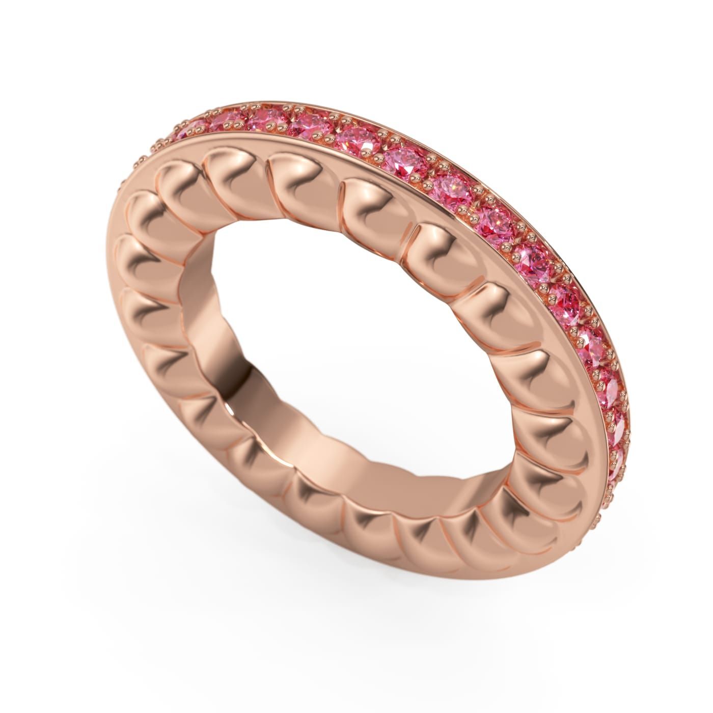 Orbits Eternity Pink Sapphire Ring