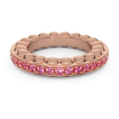 Orbits Eternity Pink Sapphire Ring