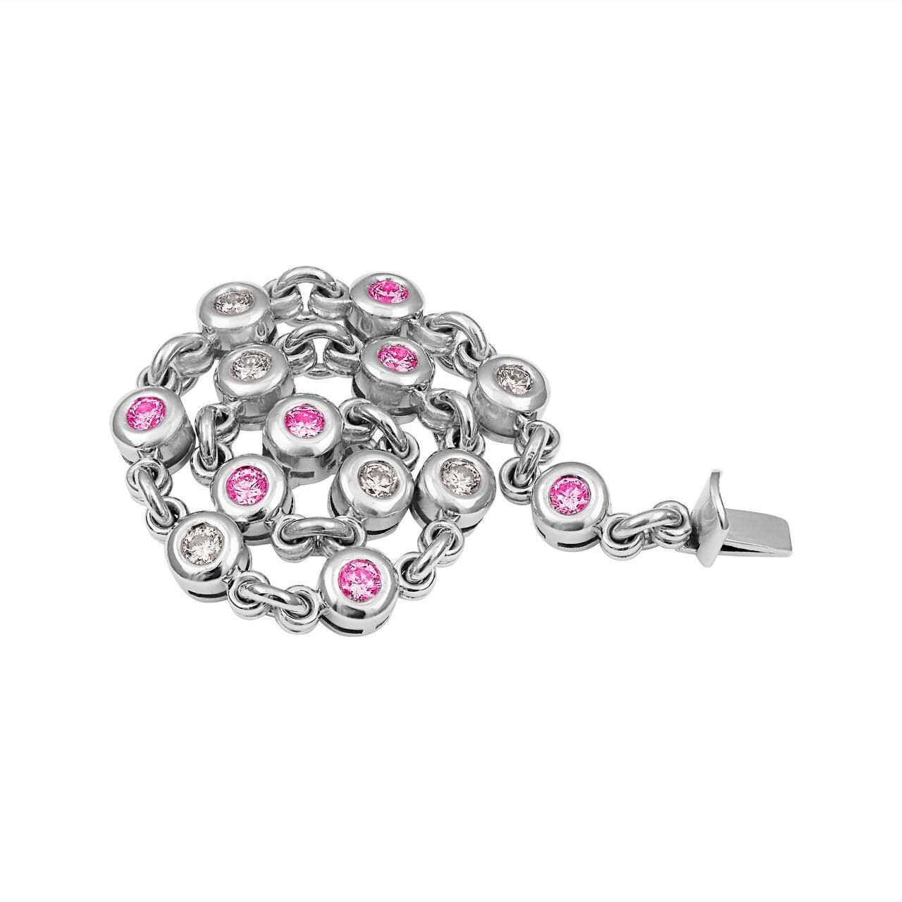 Excelsior Gold Bracelet- Pink Sapphires